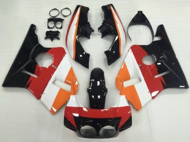 Carenagens Moto Honda CBR400RR NC23 1987-1989 - Laranja Branco Vermelho Preto Brilhante
