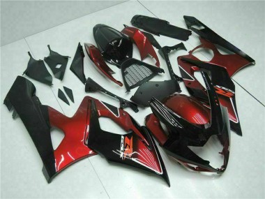 Carenagem Moto Suzuki GSXR 1000 2005-2006 - Vermelho Preto Brilhante