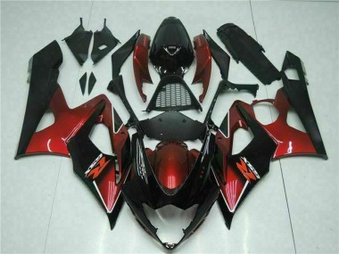 Carenagem Moto Suzuki GSXR 1000 2005-2006 - Vermelho Preto Brilhante