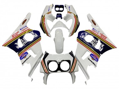 Carenagens Moto Honda CBR400RR NC29 1990-1999 - Branco Ouro Vermelho Azul Escuro Rothmans