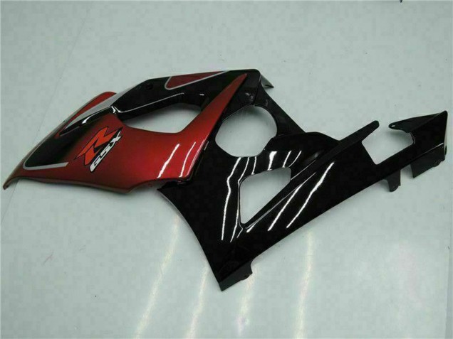 Carenagens Moto Suzuki GSXR 1000 2005-2006 - Vermelho Prata Preto Brilhante