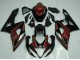 Carenagens Moto Suzuki GSXR 1000 2005-2006 - Vermelho Prata Preto Brilhante