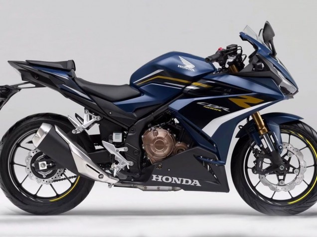 Carenagens Moto Honda CBR400R 2022 - Azul Escuro Preto Fosco