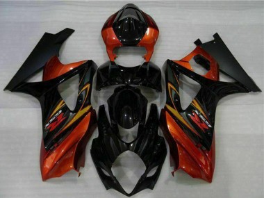 Carenagens Moto Suzuki GSXR 1000 2007-2008 - Preto Laranja