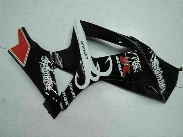 Carenagens Moto Suzuki GSXR 1000 2007-2008 - Preto Brilhante Vermelho Branco