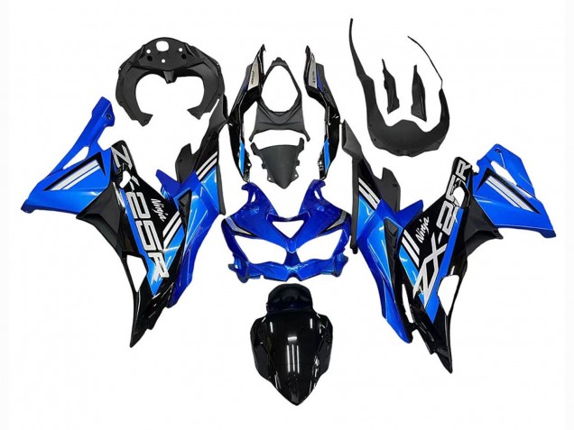 Carenagens Moto Kawasaki ZX25R ZX-25R 2019-2025 - Azul Branco Preto Fosco