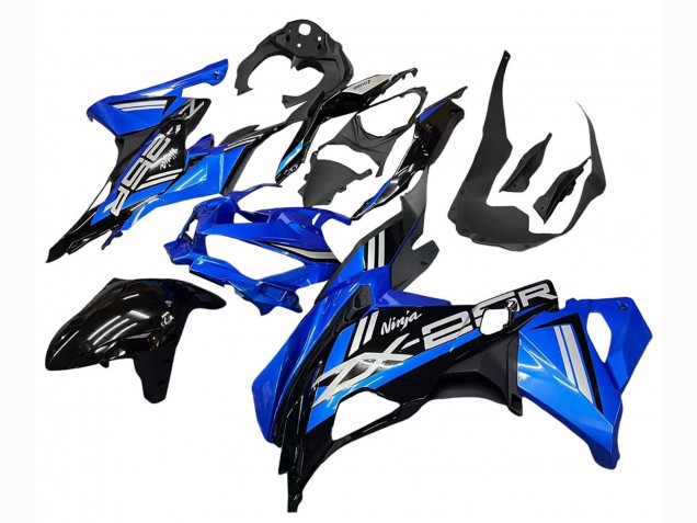 Carenagens Moto Kawasaki ZX25R ZX-25R 2019-2025 - Azul Branco Preto Fosco