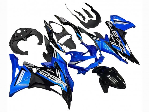 Carenagens Moto Kawasaki ZX25R ZX-25R 2019-2025 - Azul Branco Preto Fosco