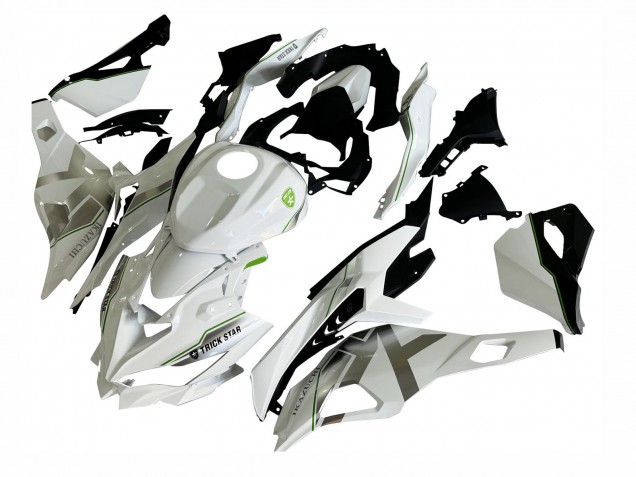 Carenagens Moto Kawasaki ZX25R ZX-25R 2019-2025 - Branco Prata Verde Preto Trick Star