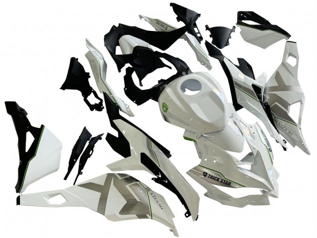Carenagens Moto Kawasaki ZX25R ZX-25R 2019-2025 - Branco Prata Verde Preto Trick Star