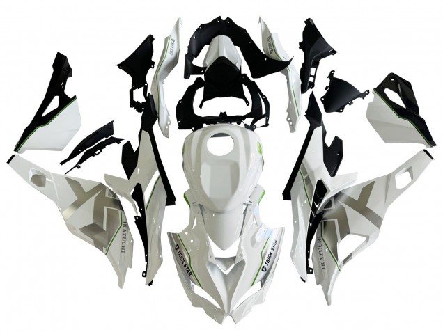 Carenagens Moto Kawasaki ZX25R ZX-25R 2019-2025 - Branco Prata Verde Preto Trick Star