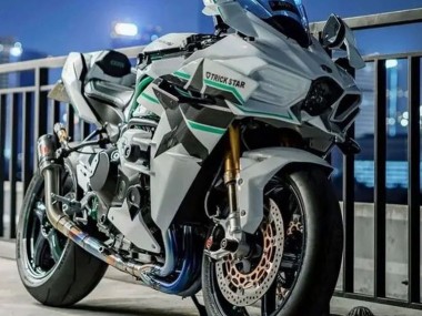 Carenagens Moto Kawasaki Ninja H2 2015-2022 - Branco Verde Linha