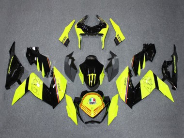 Carenagens Moto Kawasaki Z250/Z300 2015-2016 - Amarelo Preto Brilhante Monstro