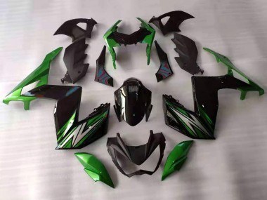 Carenagens Moto Kawasaki Z250/Z300 2015-2016 - Verde Preto Branco