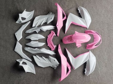 Carenagens Moto Kawasaki Z250/Z300 2015-2016 - Branco Rosa