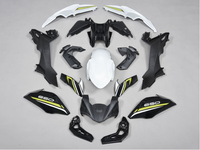 Carenagens Moto Kawasaki Ninja Z650 2017-2019 - Preto Branco Amarelo