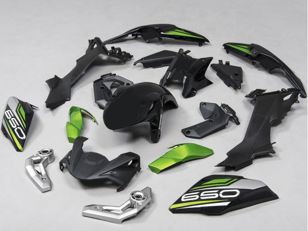 Carenagens Moto Kawasaki Ninja Z650 2017-2019 - Preto Verde Prata