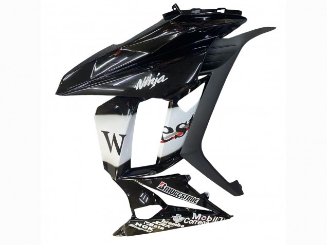 Carenagens Moto Kawasaki Z1000SX 2010-2016 - Preto Brilhante Ouro Branco Mobil West
