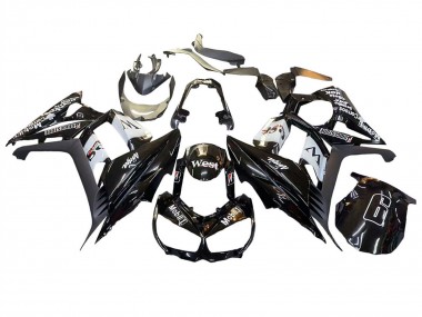 Carenagens Moto Kawasaki Z1000SX 2010-2016 - Preto Brilhante Ouro Branco Mobil West