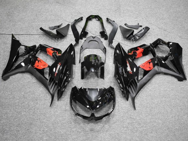 Carenagens Moto Kawasaki Z1000SX 2010-2016 - Preto Brilhante Preto Fosco Red Bull
