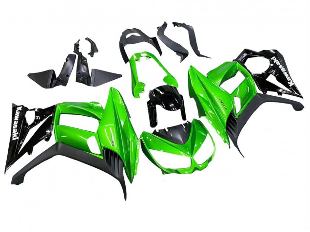 Carenagens Moto Kawasaki Z1000SX 2010-2016 - Preto Brilhante Preto Fosco Verde