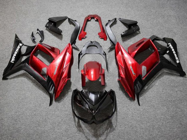 Carenagens Moto Kawasaki Z1000SX 2010-2016 - Vermelho Preto Brilhante