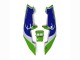 Carenagens Moto Kawasaki ZXR250 1989-1990 - Verde Branco Azul