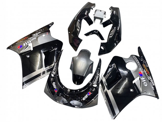 Carenagens Moto Kawasaki ZXR250 1989-1990 - Preto Brilhante Cinzento Elf Touch4 Bridgestone