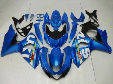 Kits Carenagem Moto Suzuki GSXR 1000 2009-2016 - Azul Verde Branco