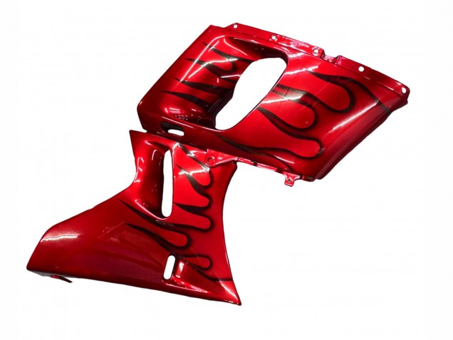 Carenagens Moto Kawasaki ZZR400 1993-2007 - Vermelho Preto Chama
