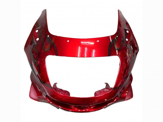 Carenagens Moto Kawasaki ZZR400 1993-2007 - Vermelho Preto Chama