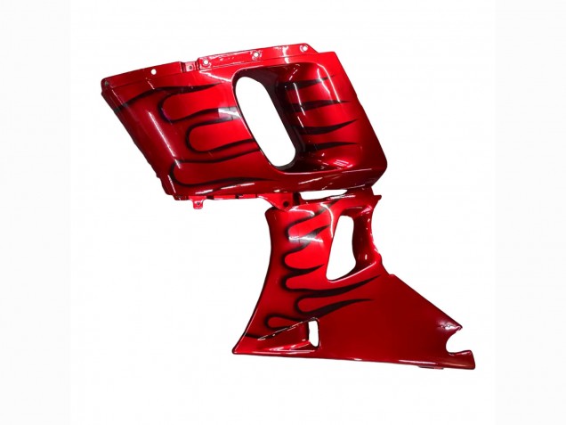Carenagens Moto Kawasaki ZZR600 1998-2003 - Vermelho Preto Chama
