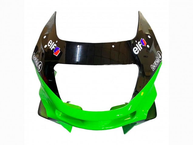Carenagens Moto Kawasaki ZZR400 1993-2007 - Verde Preto Brilhante Verde Monstro Elf Touch4 Bridgestone