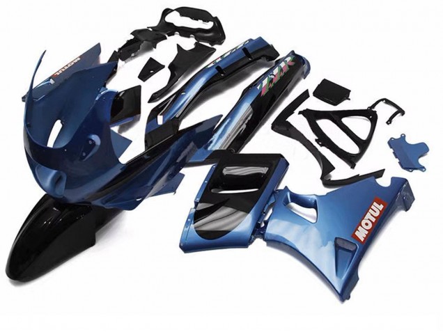 Carenagens Moto Kawasaki ZZR600 1998-2003 - Azul Preto Vermelho Motul