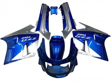 Carenagens Moto Kawasaki ZZR1100 1990-1992 - Azul Branco Cinzento