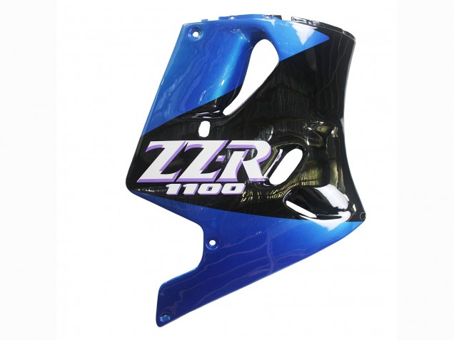 Carenagens Moto Kawasaki ZZR1100 1990-1992 - Azul Preto Brilhante