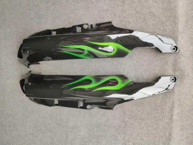 Carenagens Moto Kawasaki ZZR1100 1993-2003 - Preto Brilhante Verde Chama