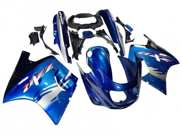 Carenagens Moto Kawasaki ZZR1100 1993-2003 - Azul Prata Preto