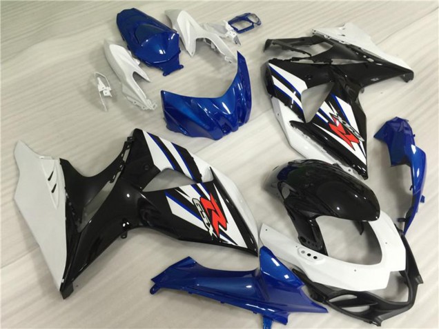 Kit Carenagem Moto Completa Suzuki GSXR 1000 2009-2016 - Branco Azul Preto
