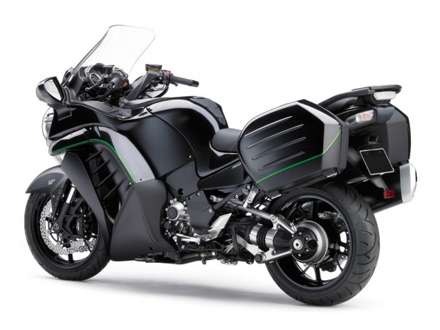 Carenagens Moto Kawasaki GTR1400/ZG1400 2007-2009 - Preto Fosco Verde Linha