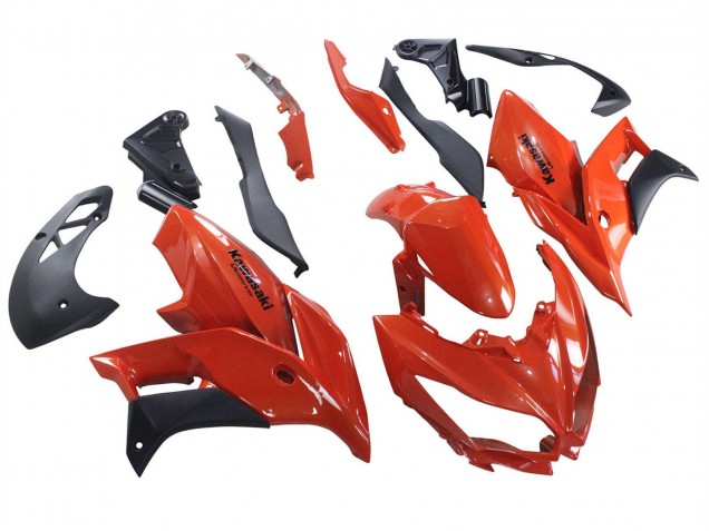 Carenagens Moto Kawasaki Versys 650 2015-2021 - Vermelho Preto Fosco