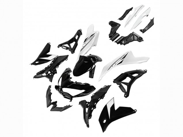 Carenagens Moto Kawasaki Versys 650 2021-2024 - Preto Brilhante Branco