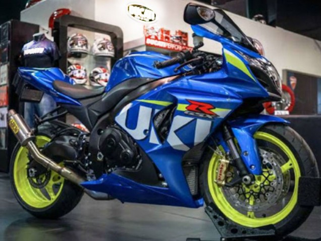 Carenagem Moto Suzuki GSXR 1000 2009-2016 - Azul Verde Branco