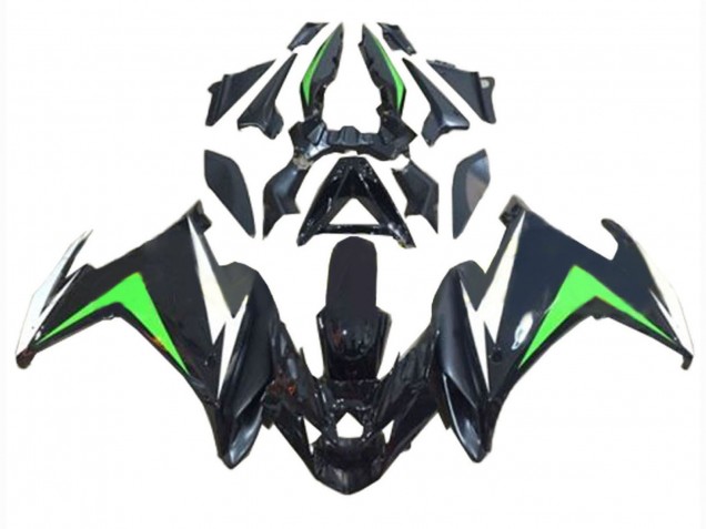 Carenagens Moto Yamaha FZ6R 2009-2015 - Preto Branco Verde