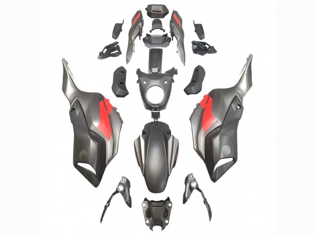 Carenagens Moto Yamaha MT07/FZ07 2012-2017 - Cinzento Vermelho