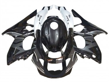Carenagens Moto Yamaha YZF600R Thundercat 1996-2007 - Preto Brilhante Cinzento Branco