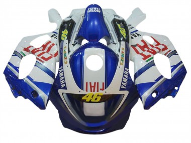 Carenagens Moto Yamaha YZF600R Thundercat 1996-2007 - Branco Azul Vermelho Fiat 46