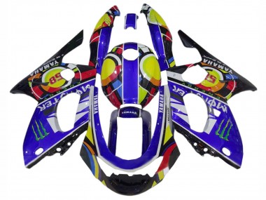 Carenagens Moto Yamaha YZF600R Thundercat 1996-2007 - Azul Preto Branco Amarelo Monstro 46