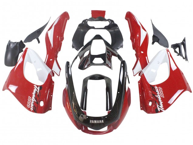 Kits Carenagem Moto Yamaha YZF 1000R Thunderace 1997-2007 - Vermelho Preto Branco Thunderace