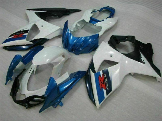 Kit Carenagem ABS Suzuki GSXR 1000 2009-2016 - Branco Azul Preto